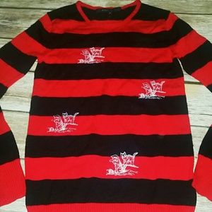 Marc Jacobs ❤ 100% Wool Striped Cat Sweater